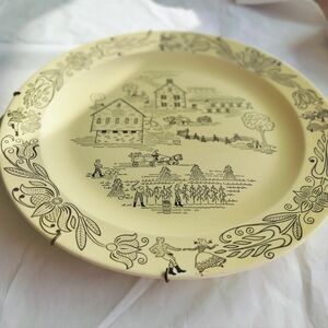 Bucks County 10" Dinner Plate By Royal Sebring, OHIO Vintage Yellow